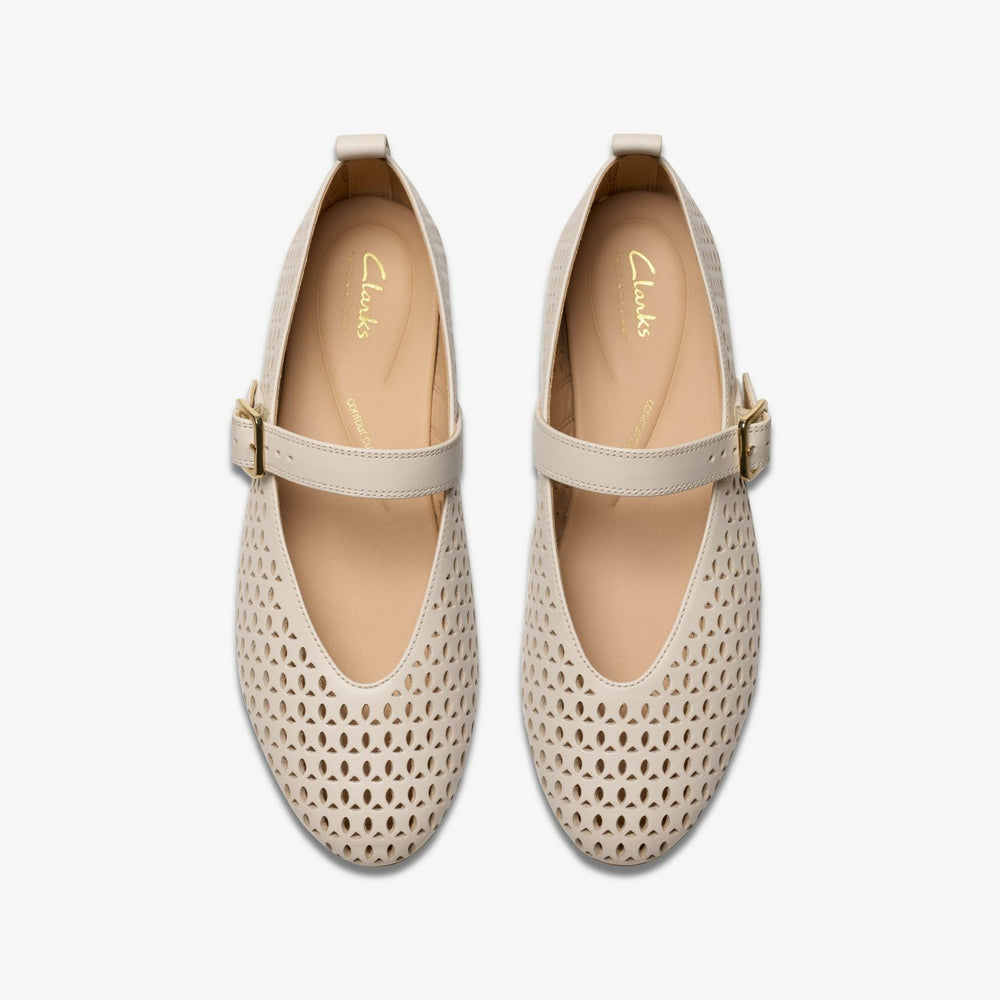 Fawna Jane Cream Leather | Clarks for sale