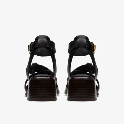 Morwyn Strap Black Leather | Clarks for sale
