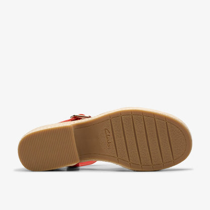 Coledale Strap Bright Red Leather | Clarks for sale