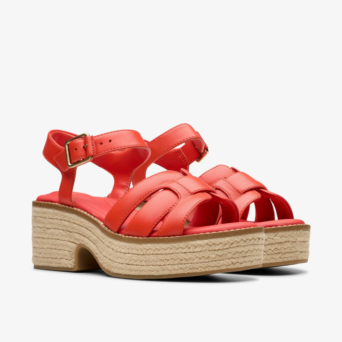 Coledale Strap Bright Red Leather | Clarks for sale