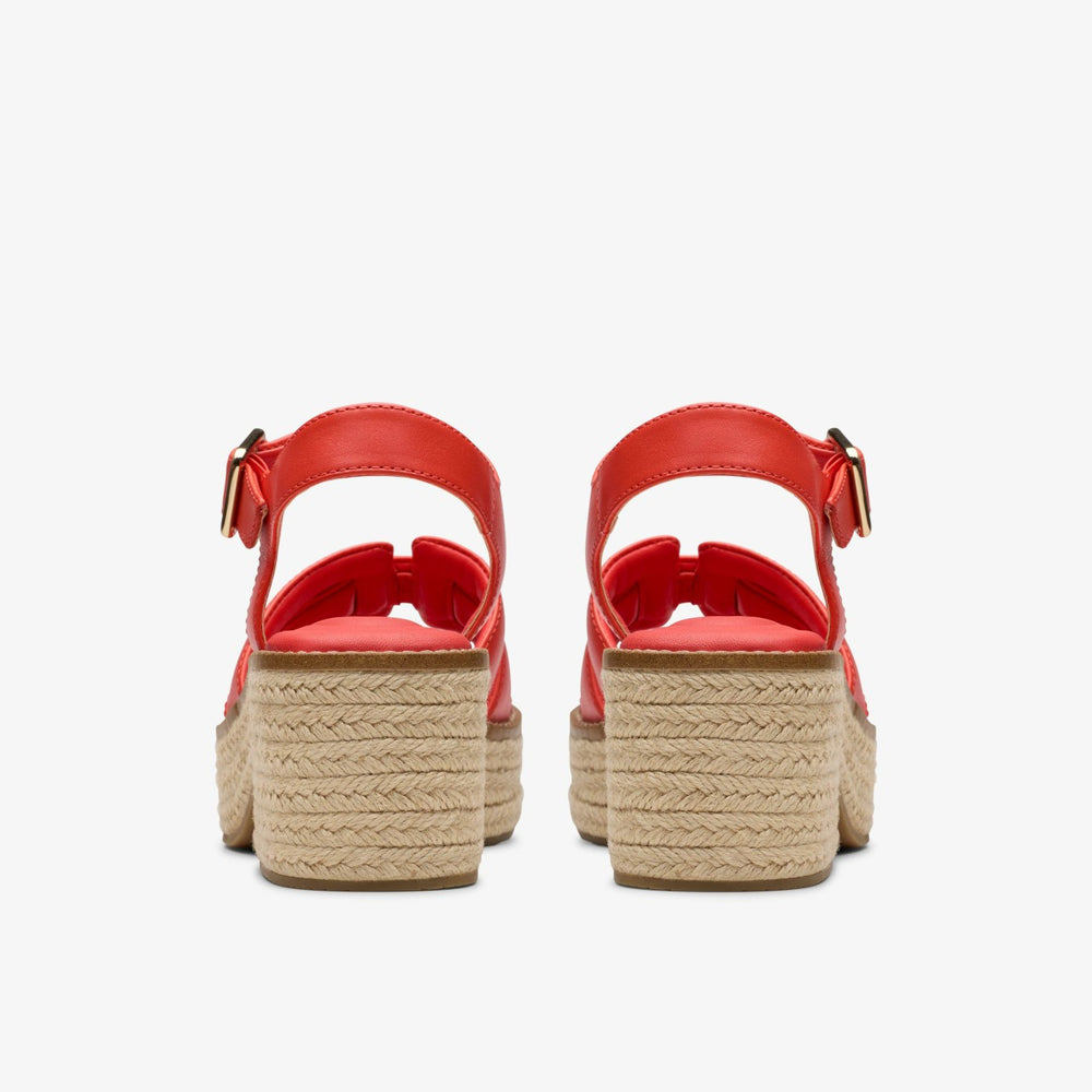 Coledale Strap Bright Red Leather | Clarks for sale