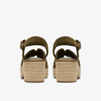 Coledale Strap Dark Olive Suede | Clarks outlet