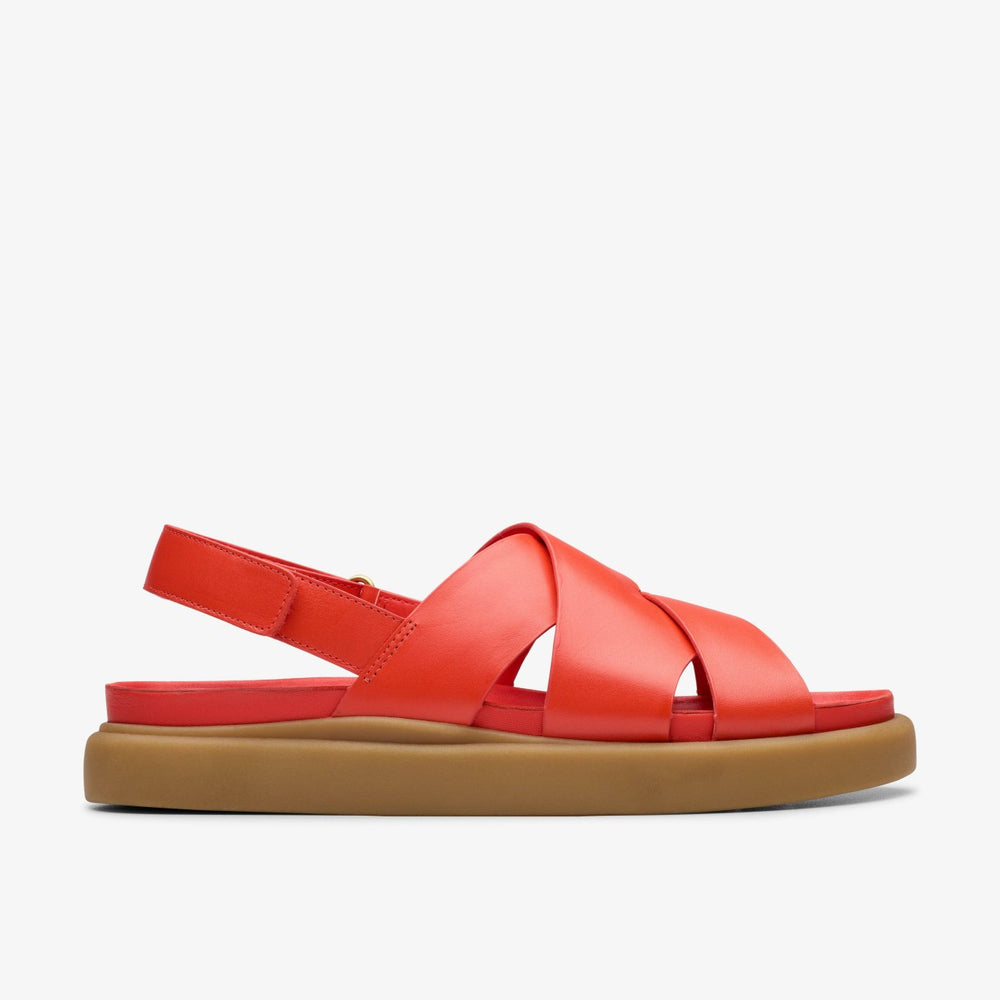 Aristella Sun Bright Red Leather | Clarks outlet