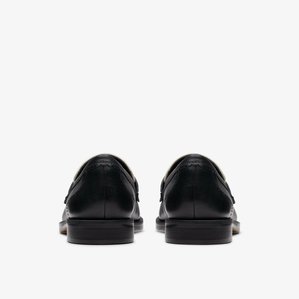 Straven Edge Black Combination Leather | Clarks discount