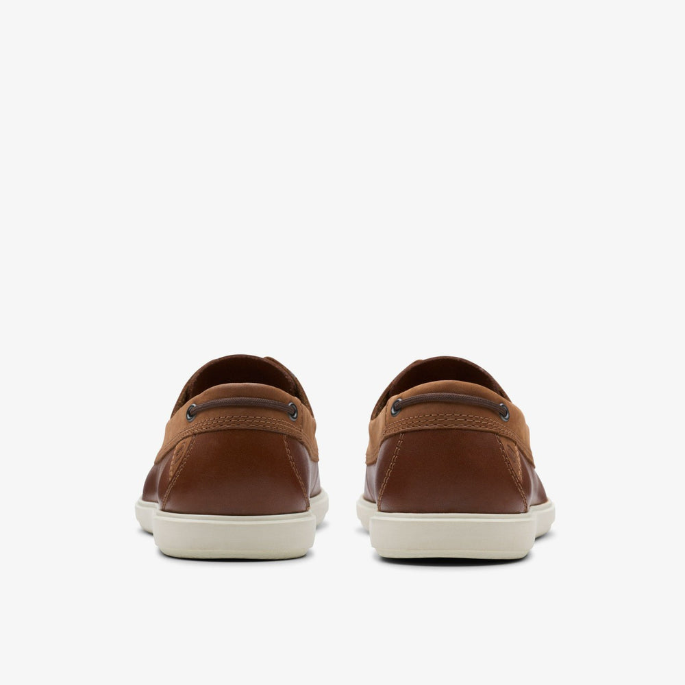 Bratton Boat Dark Tan Leather | Clarks online