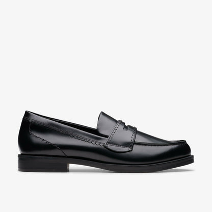 Straven Edge Black Leather | Clarks on Sale