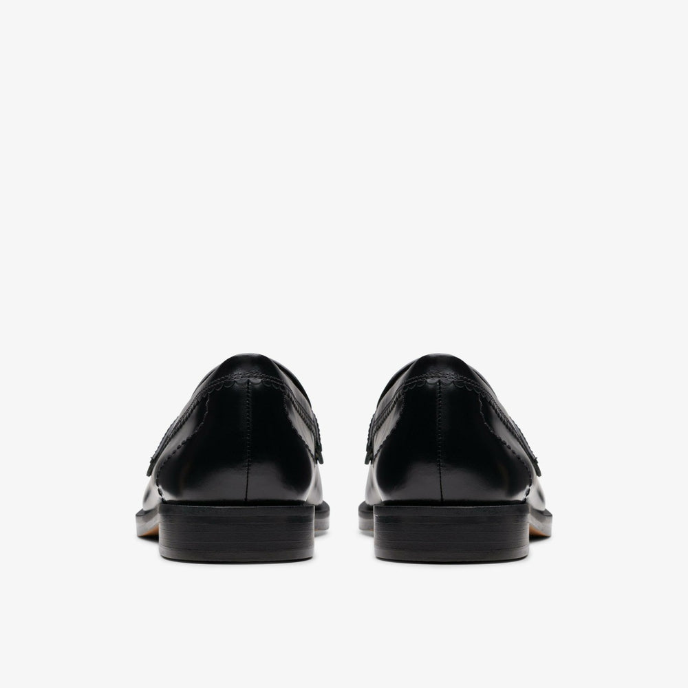 Straven Edge Black Leather | Clarks on Sale