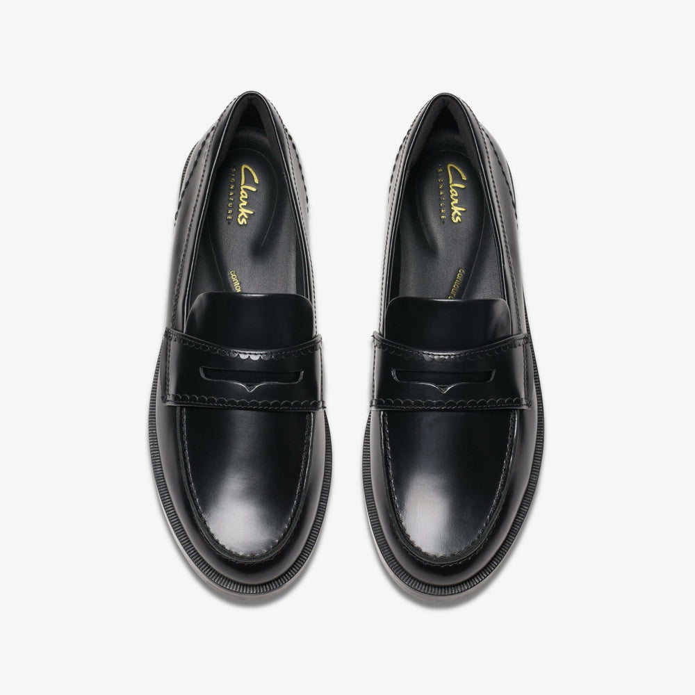 Straven Edge Black Leather | Clarks on Sale