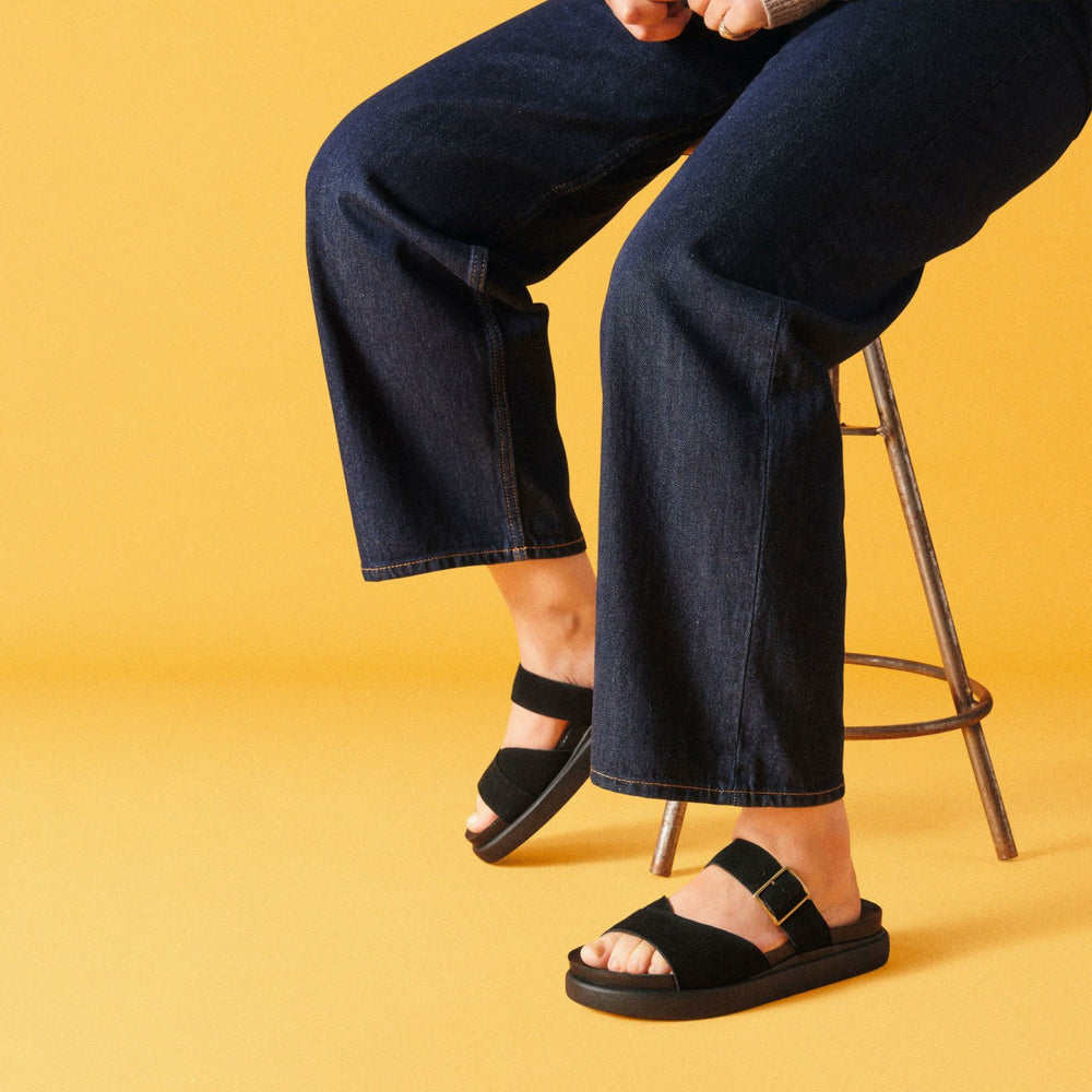 Aristella Mule Black Suede | Clarks discount