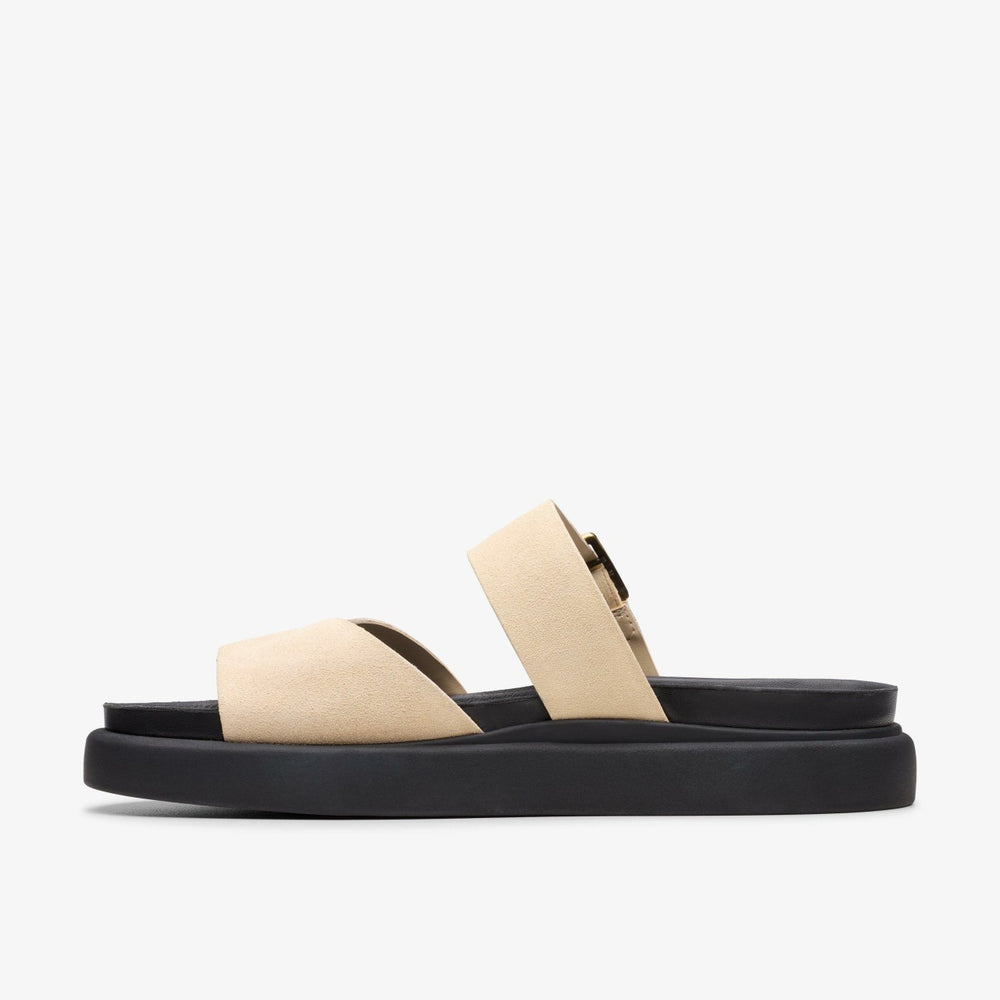 Aristella Mule Ecru Suede | Clarks online