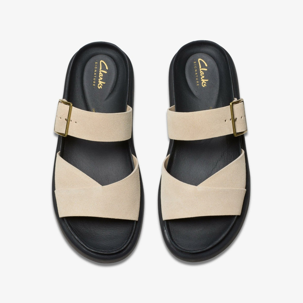 Aristella Mule Ecru Suede | Clarks online