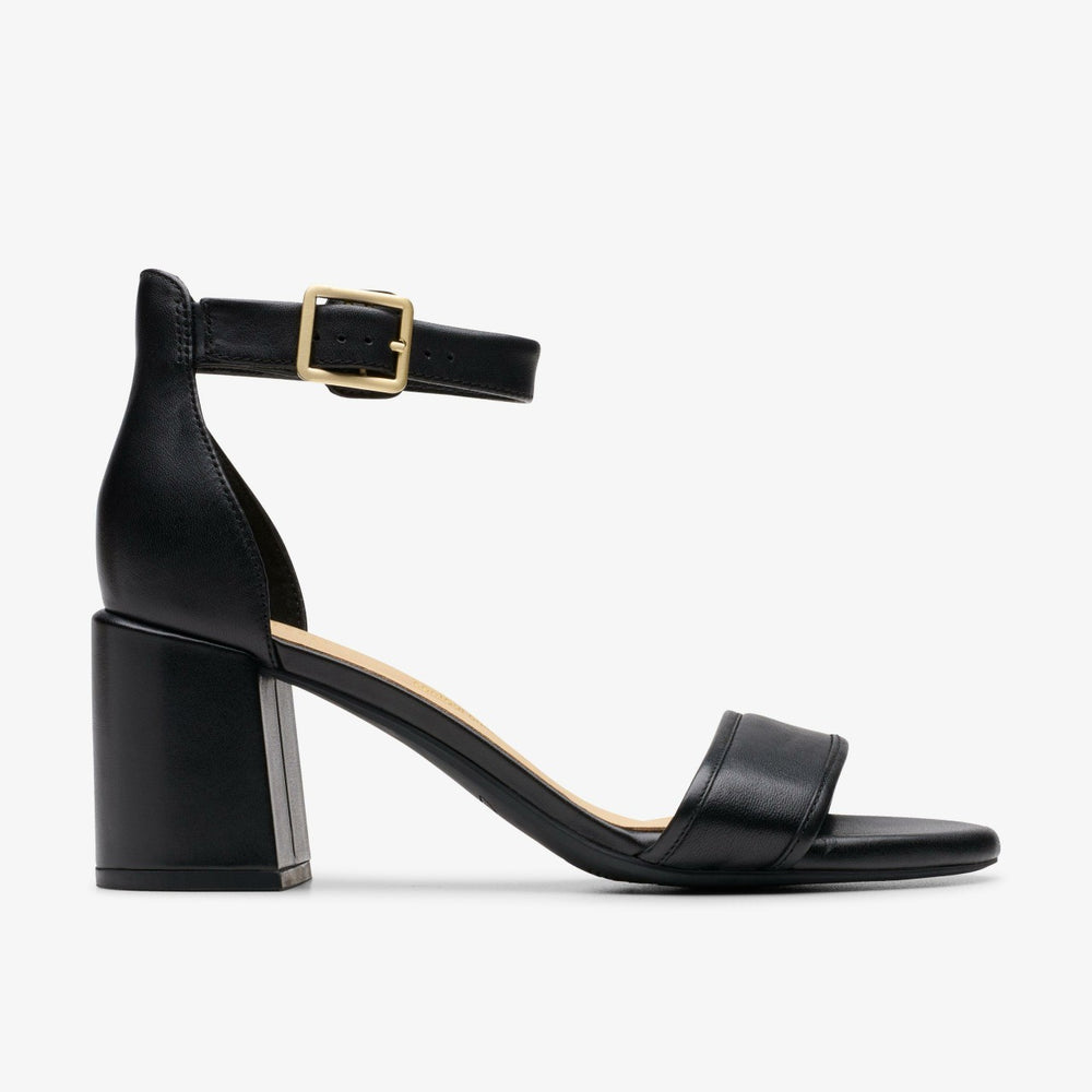 Ezoria Mae Black Leather | Clarks on Sale