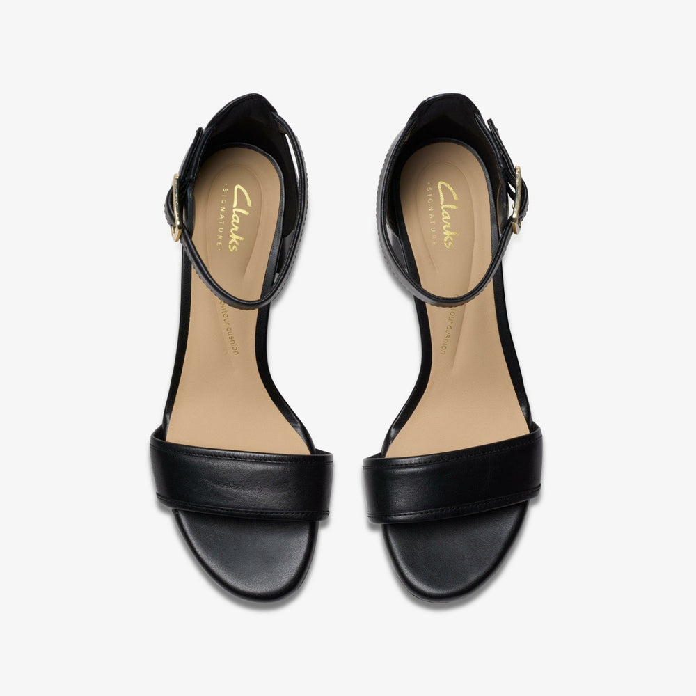 Ezoria Mae Black Leather | Clarks on Sale