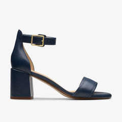 Ezoria Mae Navy Leather | Clarks outlet