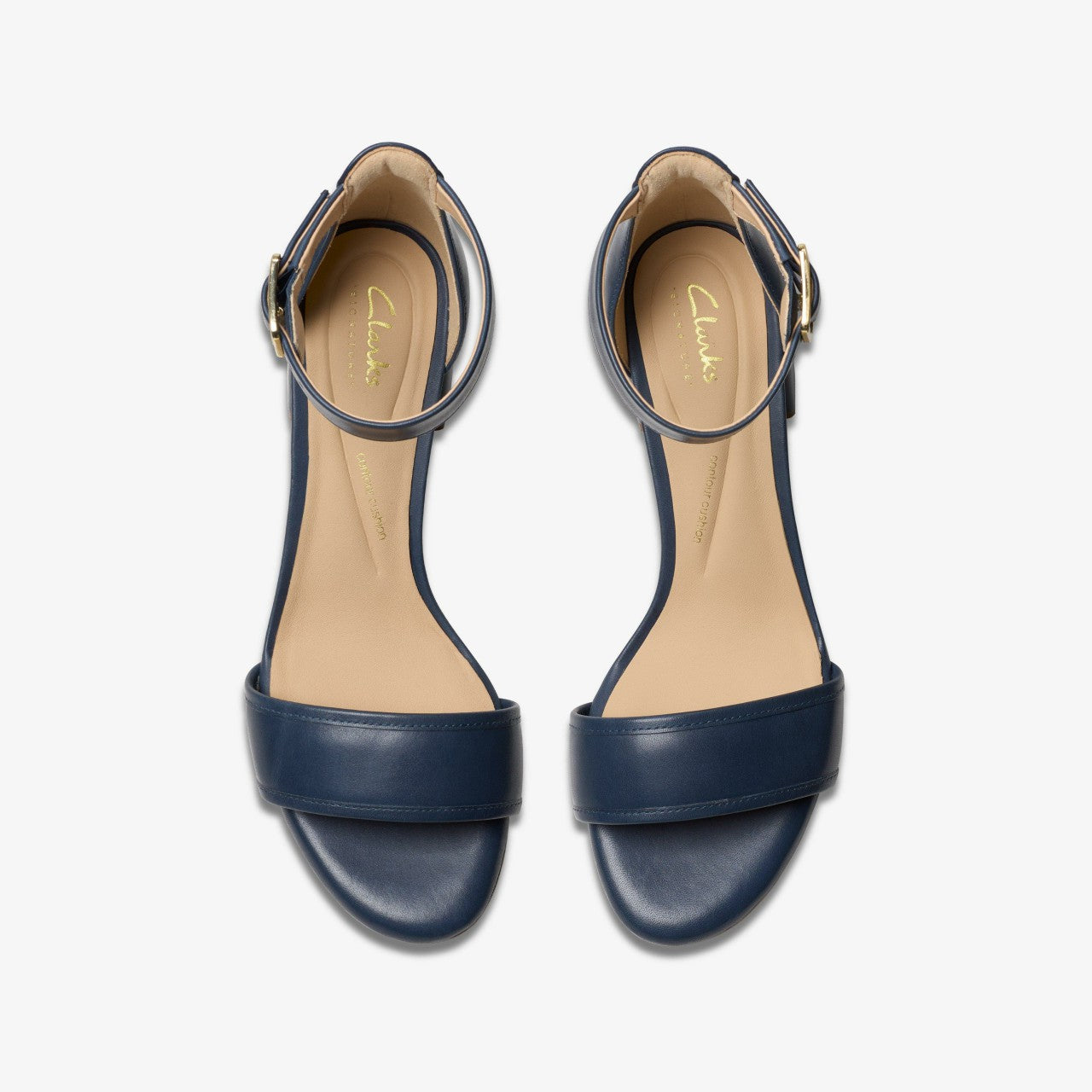 Ezoria Mae Navy Leather | Clarks outlet