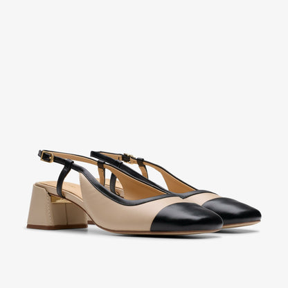 Nyta 45 Sling Sand Combination Leather | Clarks discount