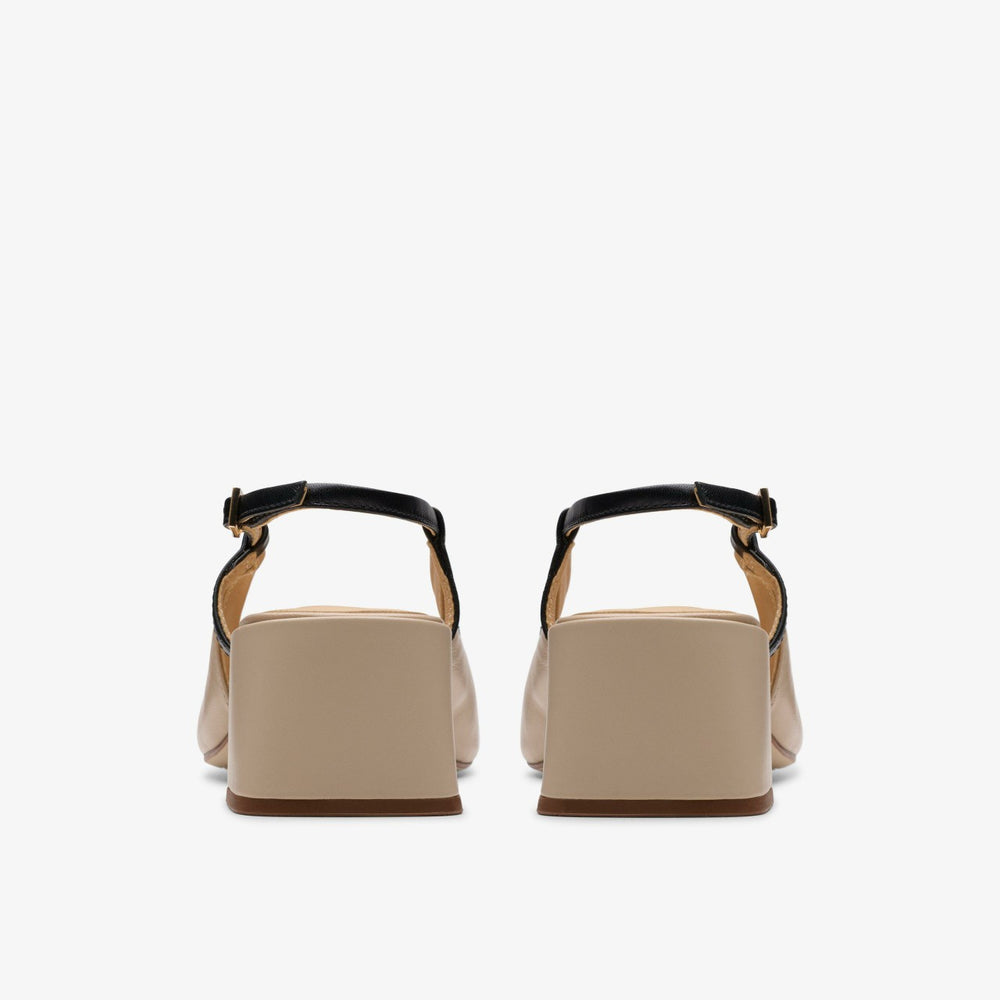Nyta 45 Sling Sand Combination Leather | Clarks discount