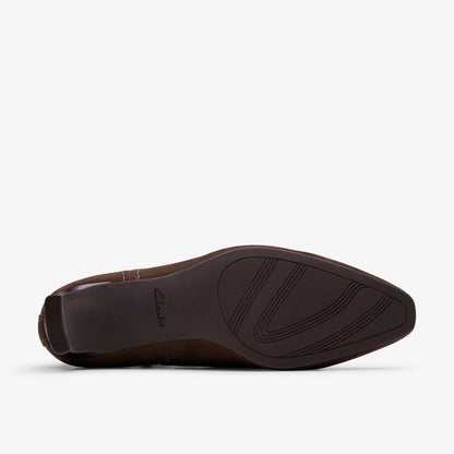 Edina Up Dark Brown Suede | Clarks online
