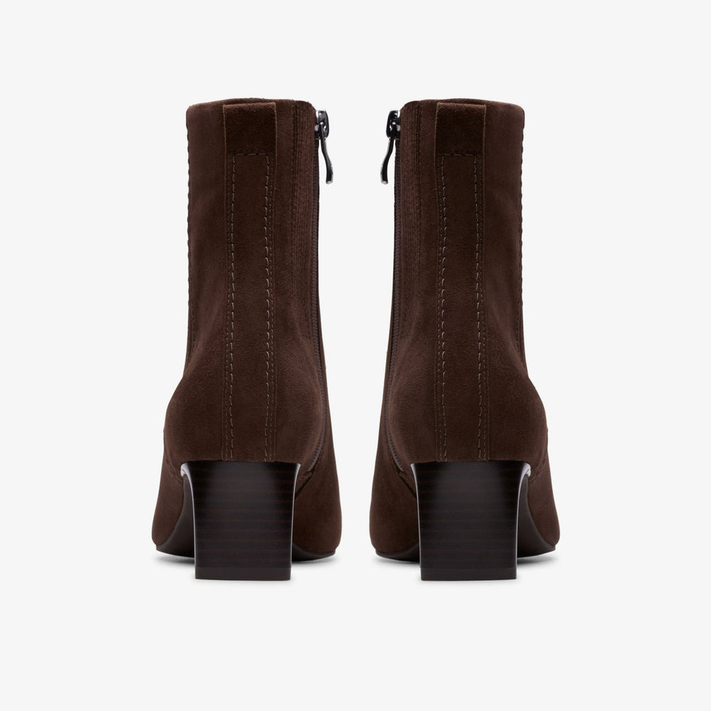 Edina Up Dark Brown Suede | Clarks online