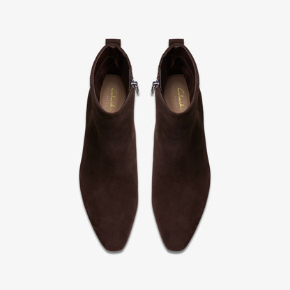 Edina Up Dark Brown Suede | Clarks online