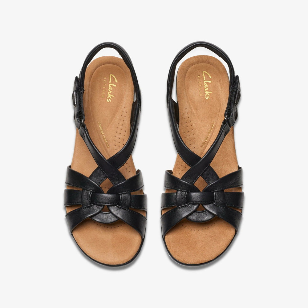 Tuleah Cross Black Leather | Clarks Sale