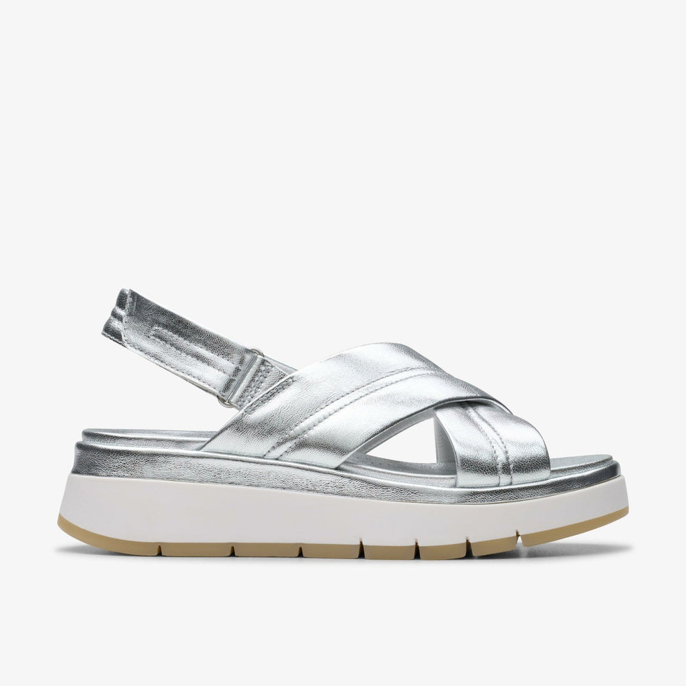 Tuscan Cross Silver Leather | Clarks online