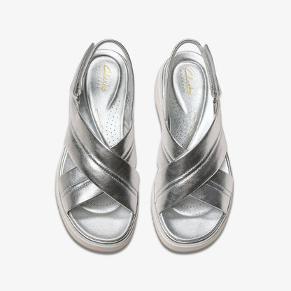 Tuscan Cross Silver Leather | Clarks online