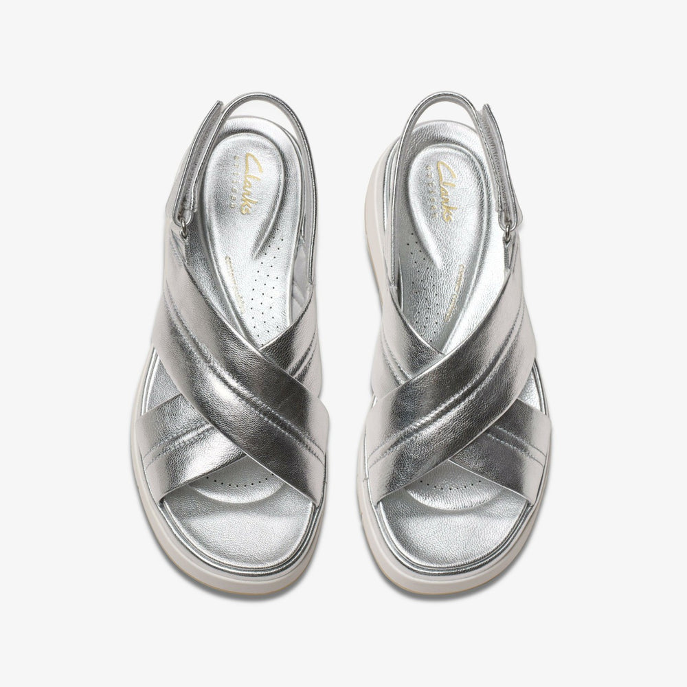 Tuscan Cross Silver Leather | Clarks online