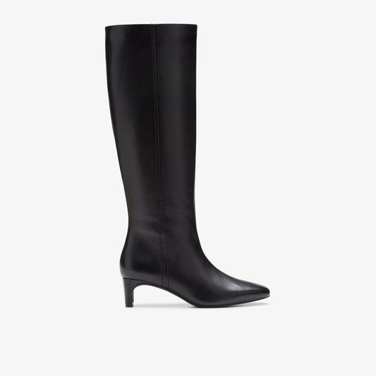 Edina Tall Black Leather | Clarks on Sale