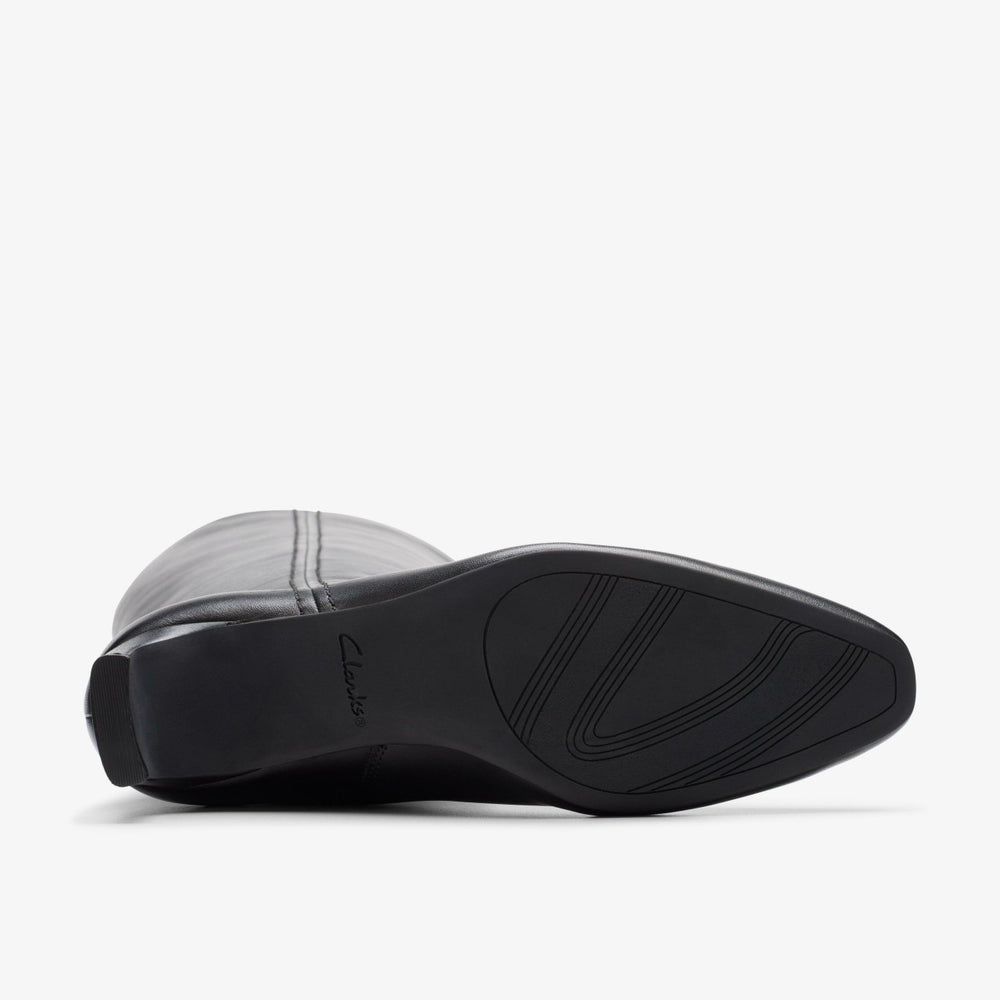 Edina Tall Black Leather | Clarks on Sale