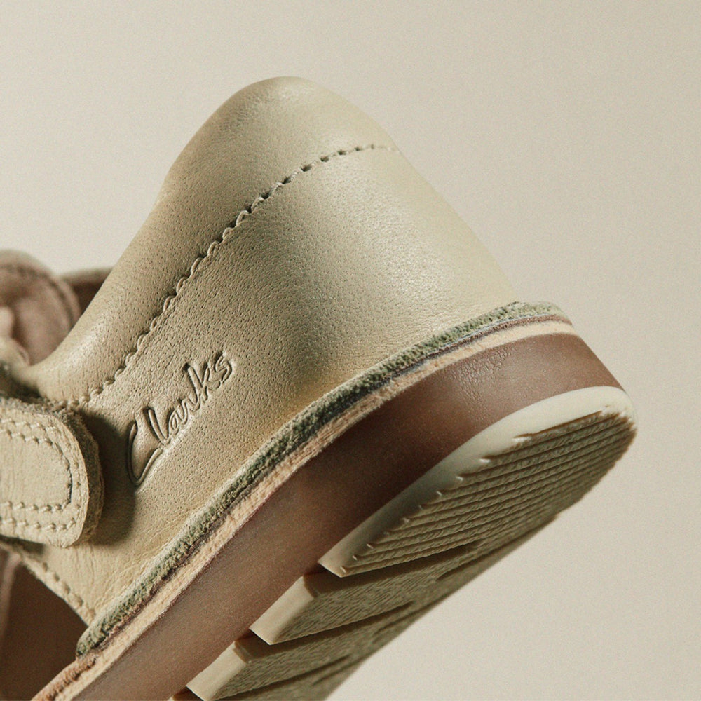 Playsun RF Toddler Off White Leather | Clarks for sale