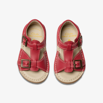 Playsun Toddler Red Leather | Clarks on Sale