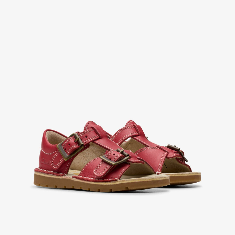 Playsun Toddler Red Leather | Clarks on Sale