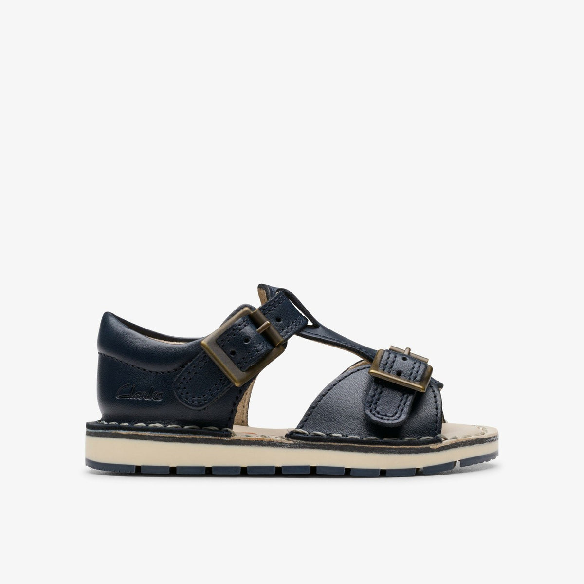 Playsun Toddler Navy Leather | Clarks outlet