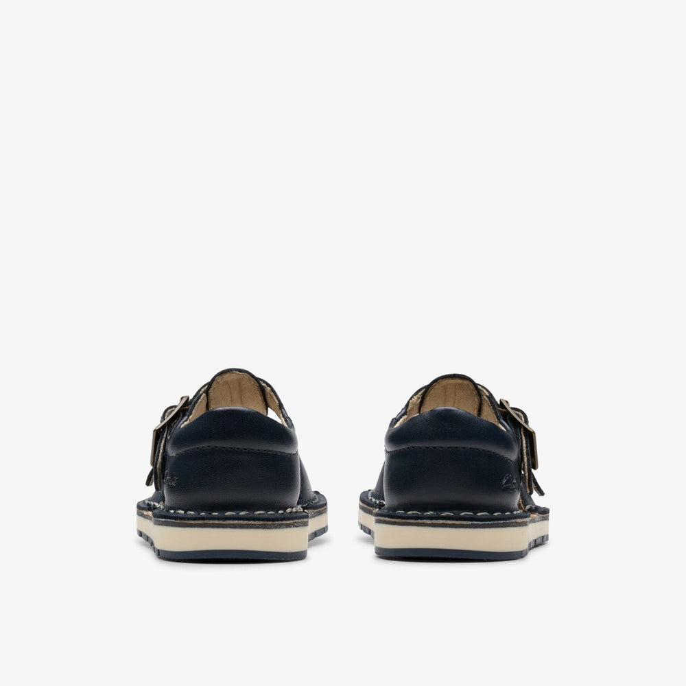 Playsun Toddler Navy Leather | Clarks outlet