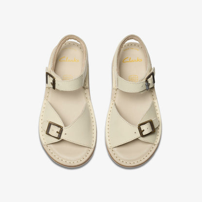 Playsun Kid Off White Leather | Clarks for sale