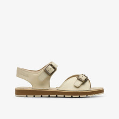Playsun Kid Off White Leather | Clarks for sale