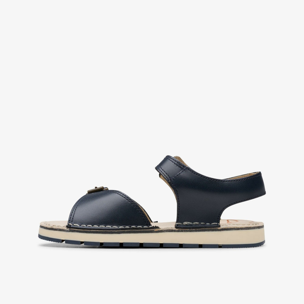 Playsun Kid Navy Leather | Clarks Sale