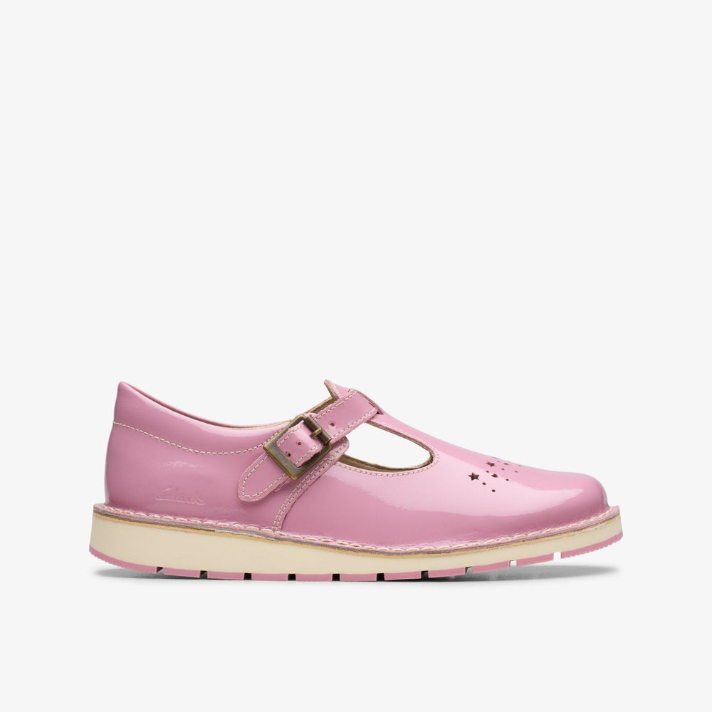 Joyful Skip Kid Pink Patent | Clarks outlet