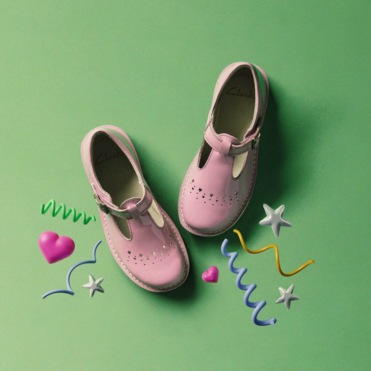 Joyful Skip Kid Pink Patent | Clarks outlet