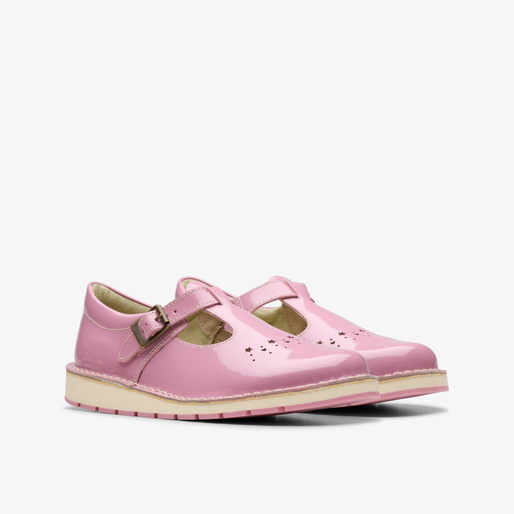 Joyful Skip Kid Pink Patent | Clarks outlet