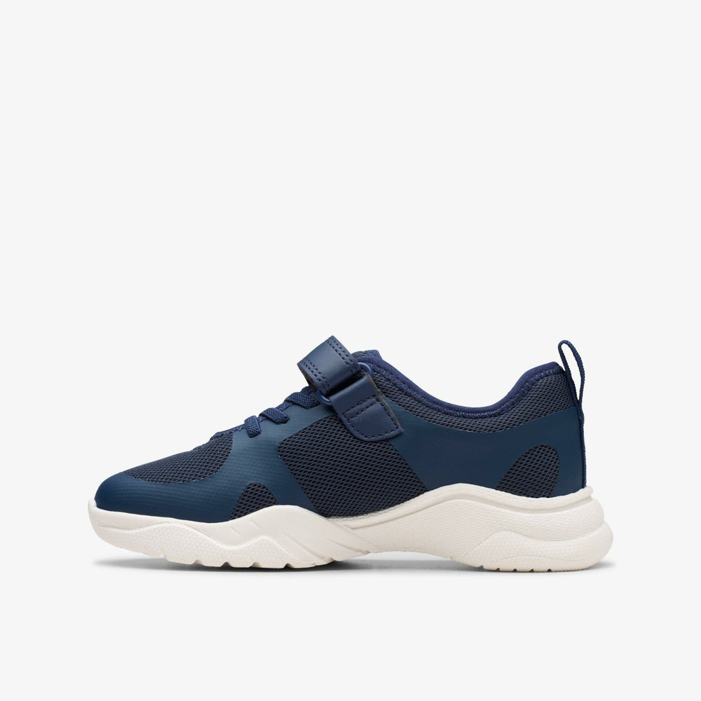 Feather Ath Kid Navy | Clarks online