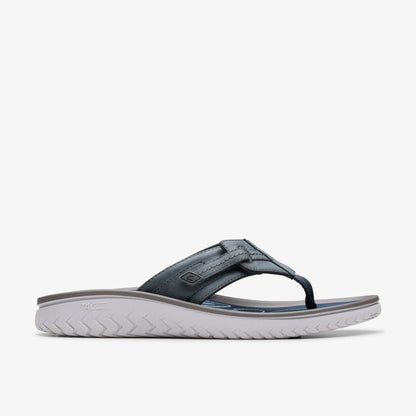 Wesley Sun Navy Leather | Clarks for sale