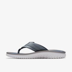 Wesley Sun Navy Leather | Clarks for sale