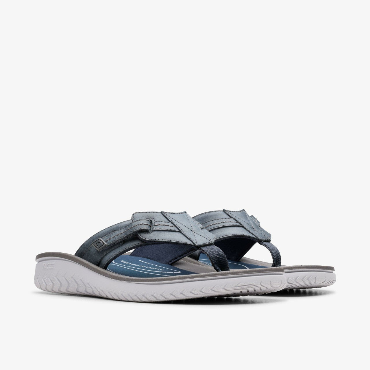 Wesley Sun Navy Leather | Clarks for sale