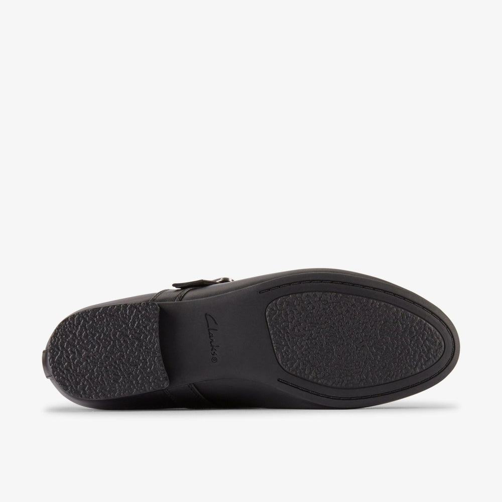Fawna Bar Black Leather | Clarks on Sale