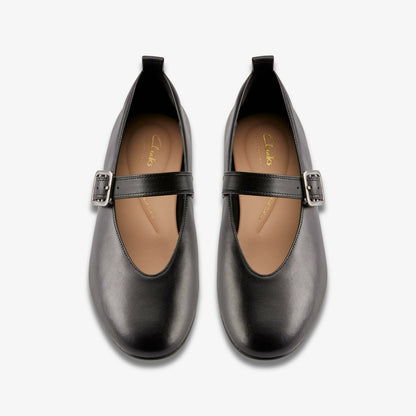 Fawna Bar Black Leather | Clarks on Sale