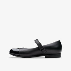Finja Gem Kid Black Leather | Clarks outlet