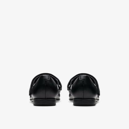 Finja Gem Kid Black Leather | Clarks outlet