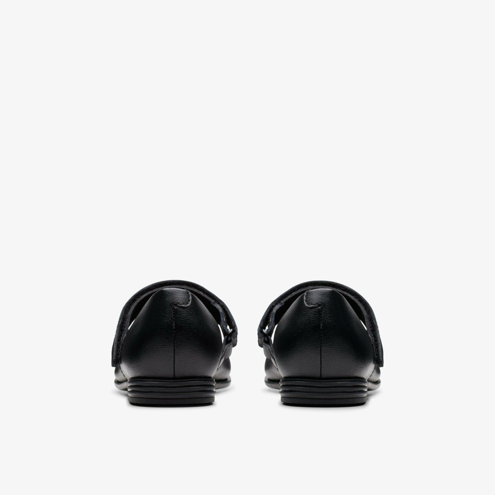 Finja Gem Kid Black Leather | Clarks outlet